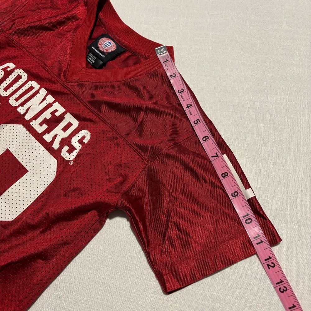 Kids Genuine Stuff Oklahoma Sooners #18 Home Football Jersey | Red | Size Small - Picture 8 of 8